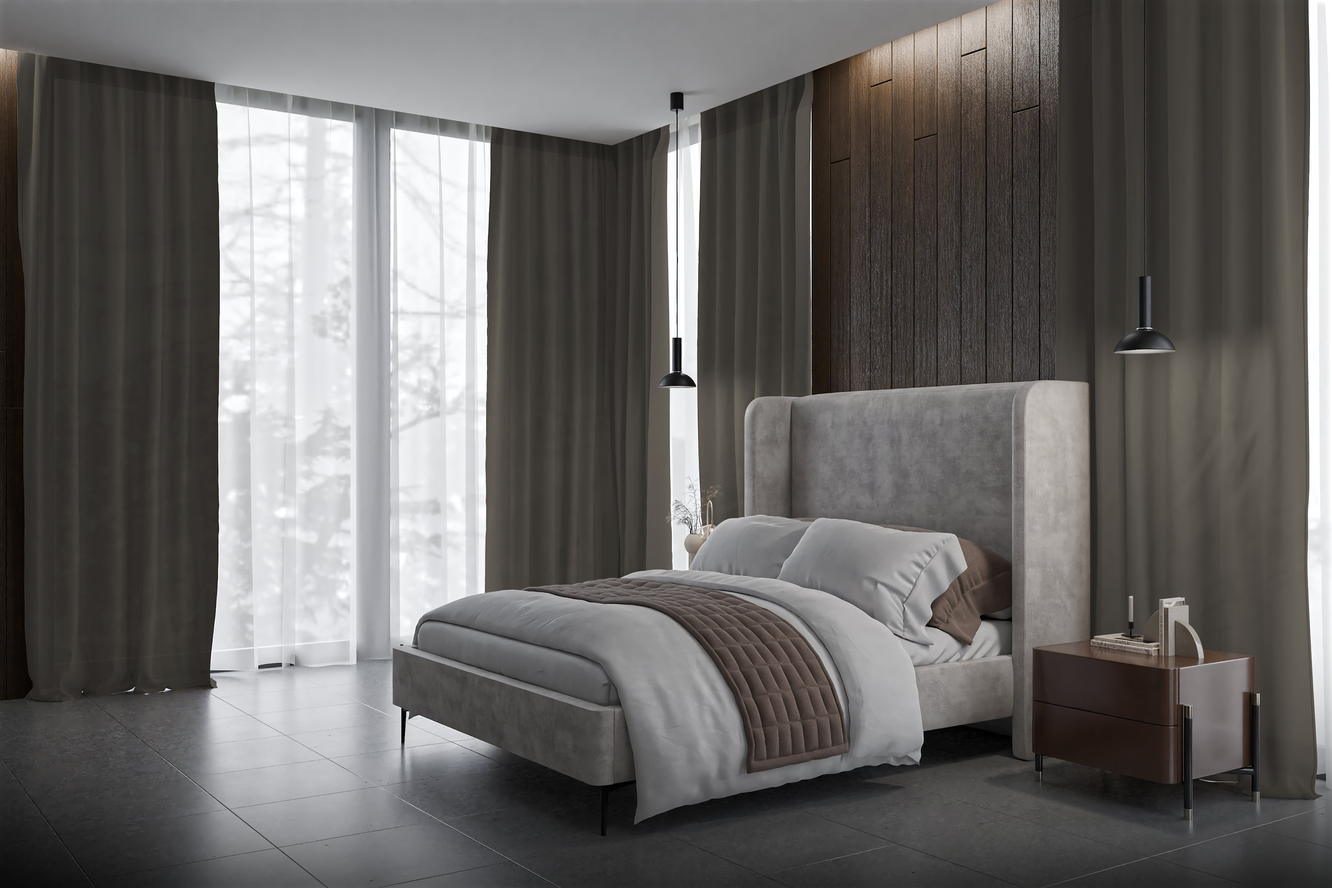 Vorhang Velombris 8392 Schlafzimmer