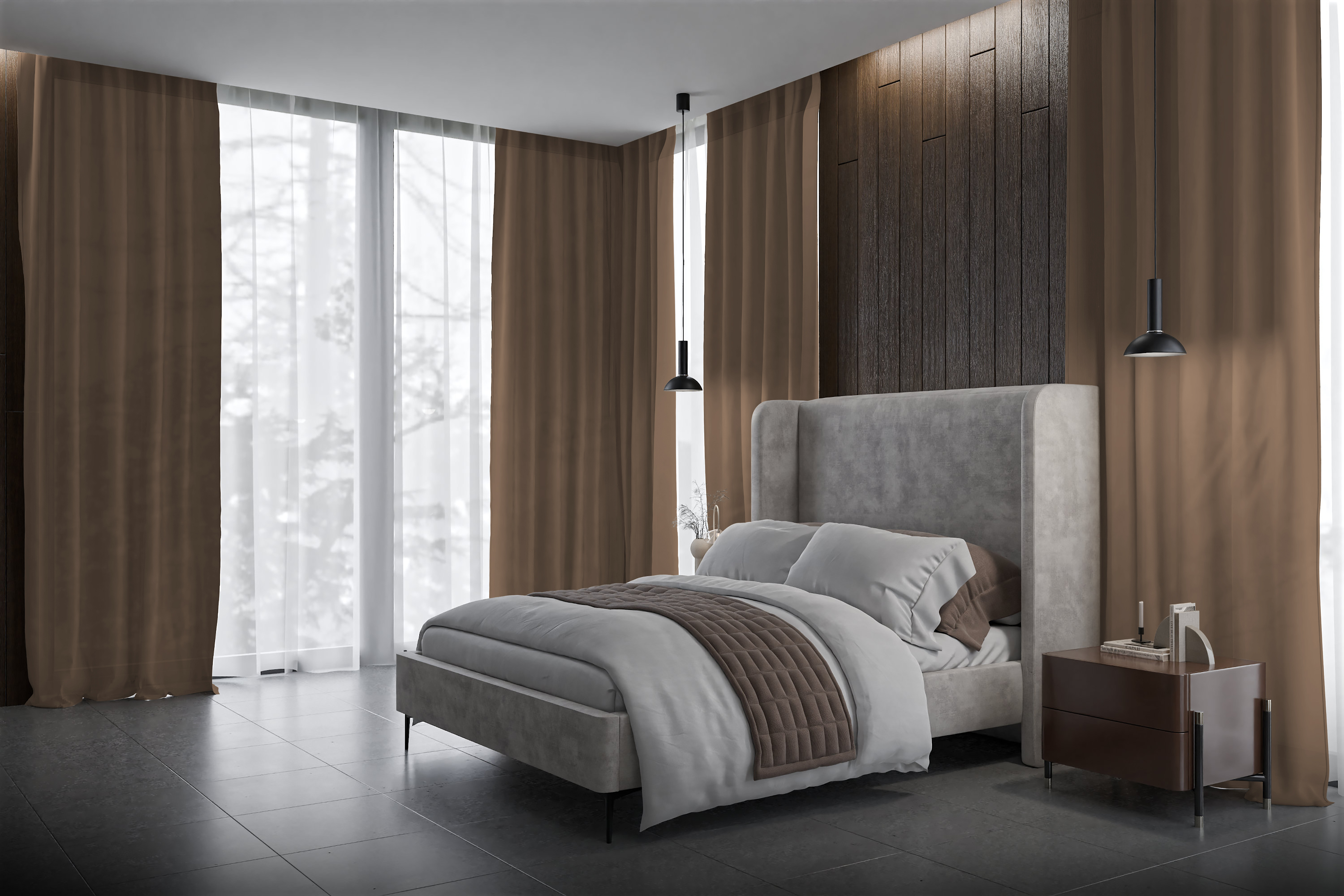 Vorhang Velombris 8393 Schlafzimmer