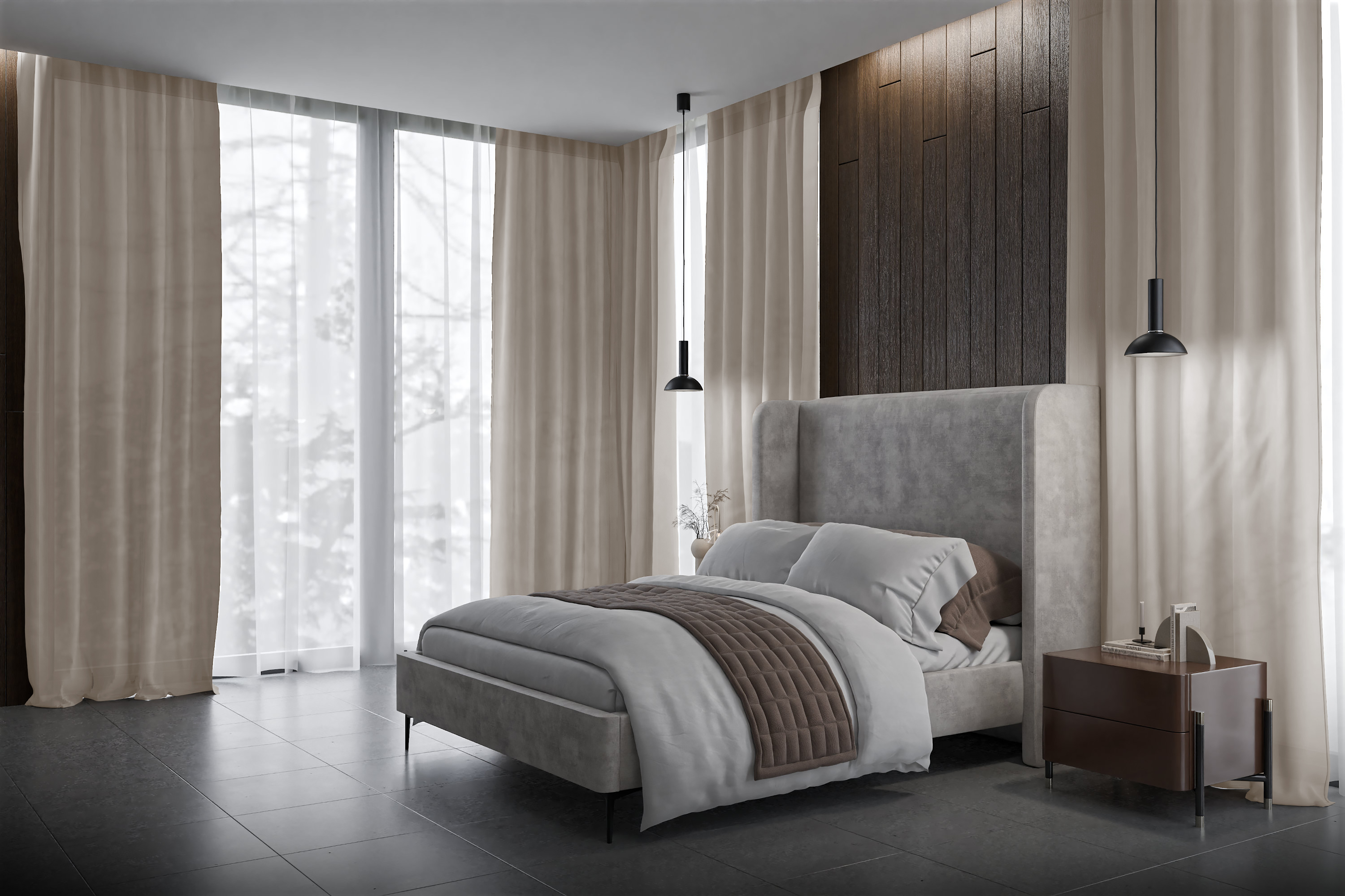 Vorhang Velombris 8396 Schlafzimmer