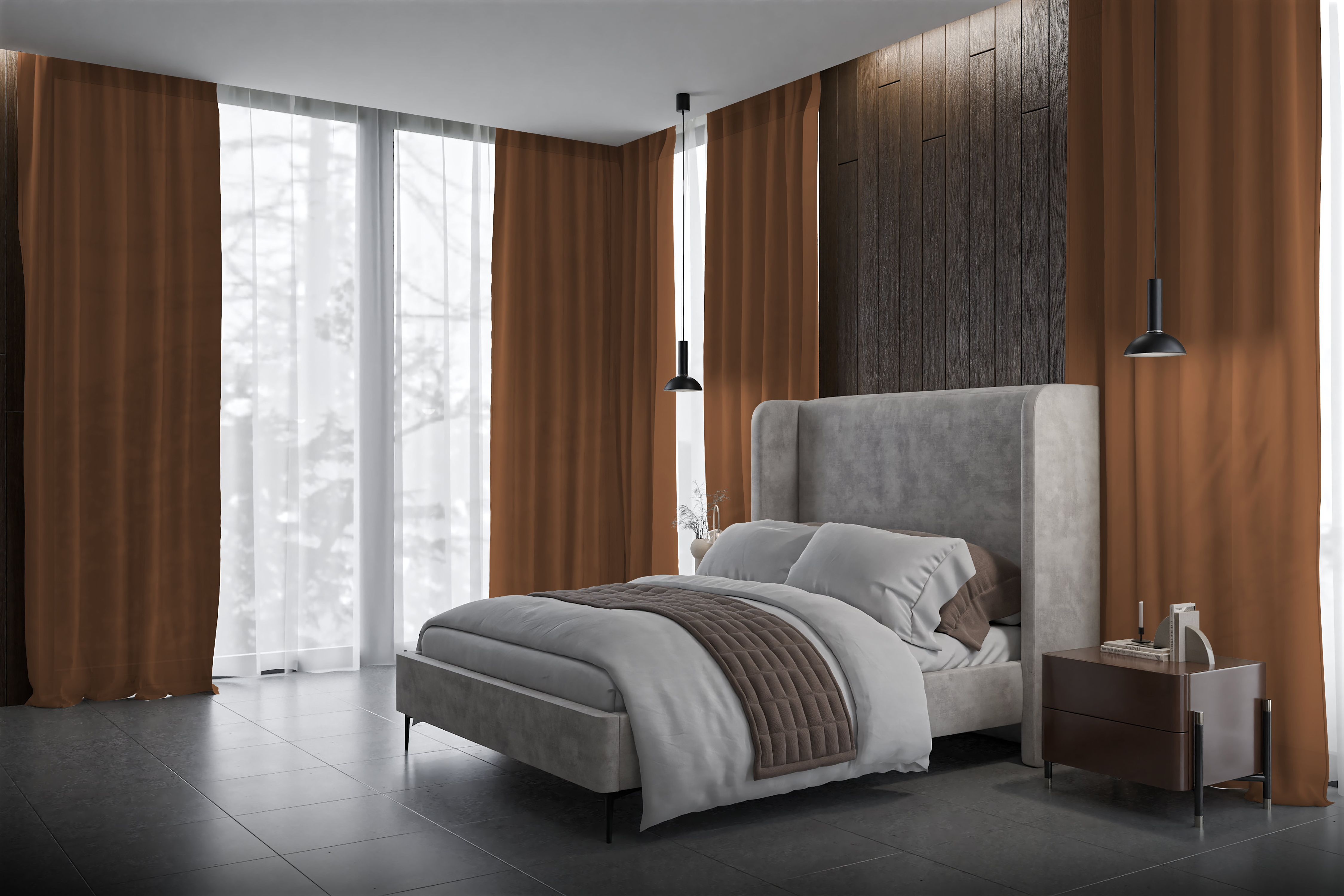 Vorhang Velombris 8397 Schlafzimmer
