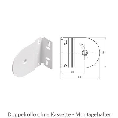 Doppelrollo - Maße Montagehalter