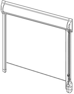 Minirollo mit Führungsschienen