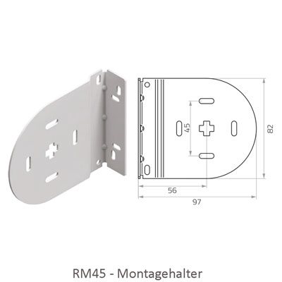 Rollo RM45 - Abmessungen Montagehalter